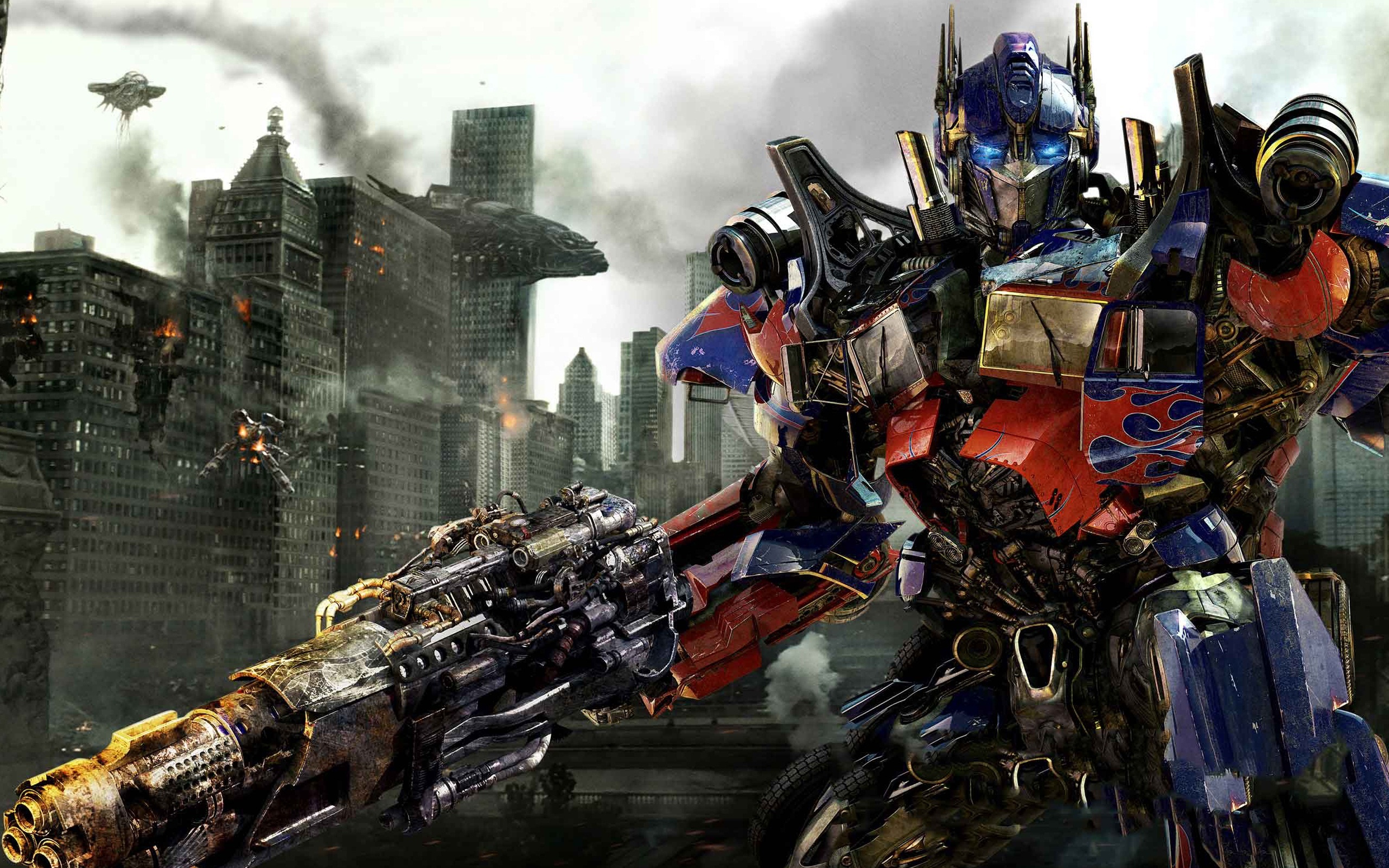 Transformers Optimus Prime Battle Armed Desktop Wallpaper
