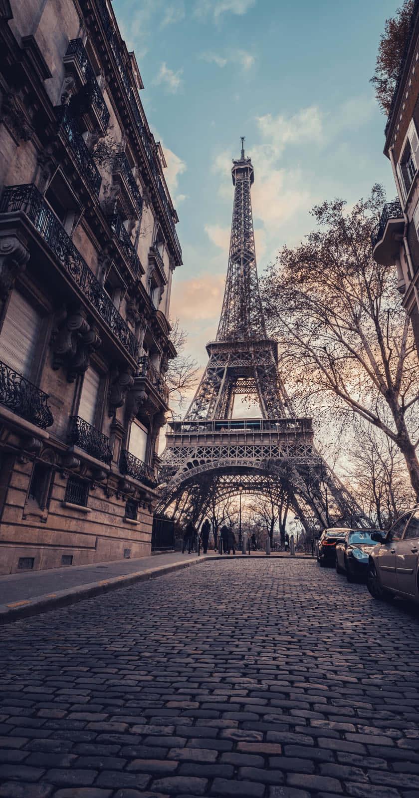 Download Paris Eiffel Tower Low Angle Shot Romantic Background