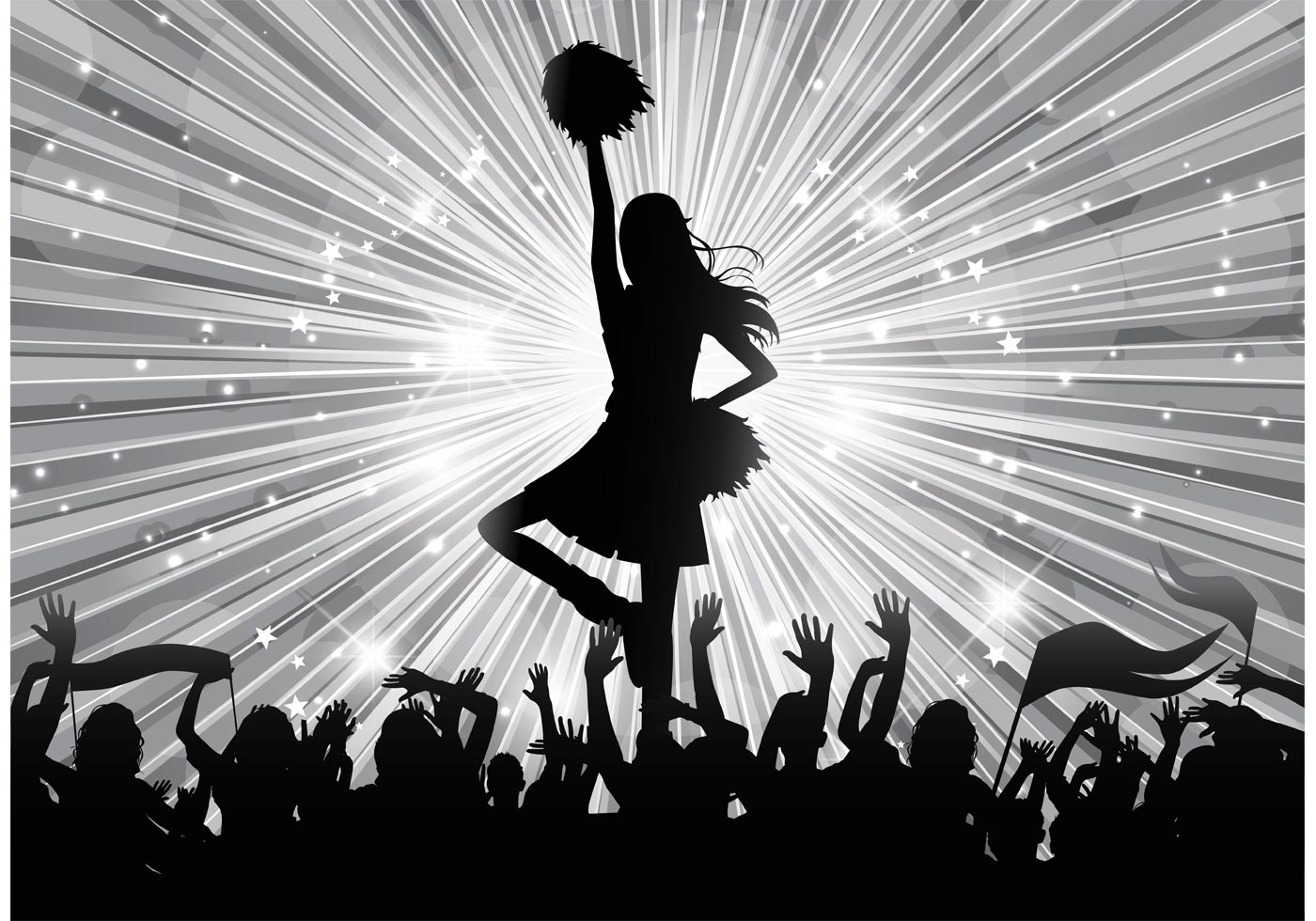 Vector Cheerful Cheerleading Background Vectors