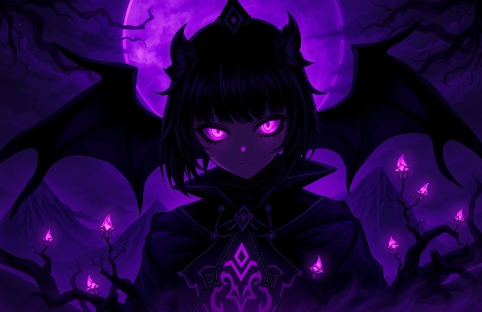 Dark Anime Icons Wallpaper