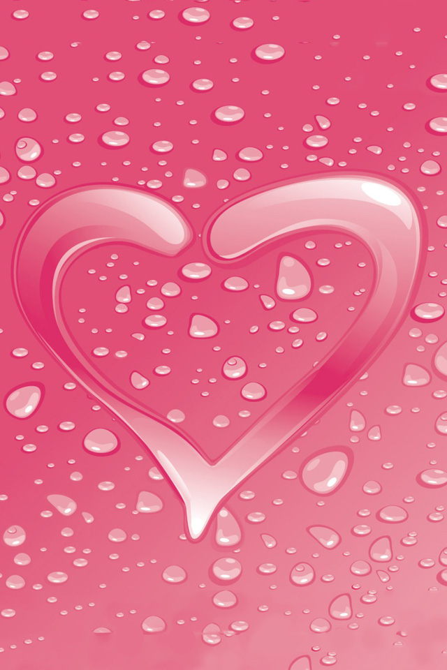Pink Heart iPhone Wallpaper