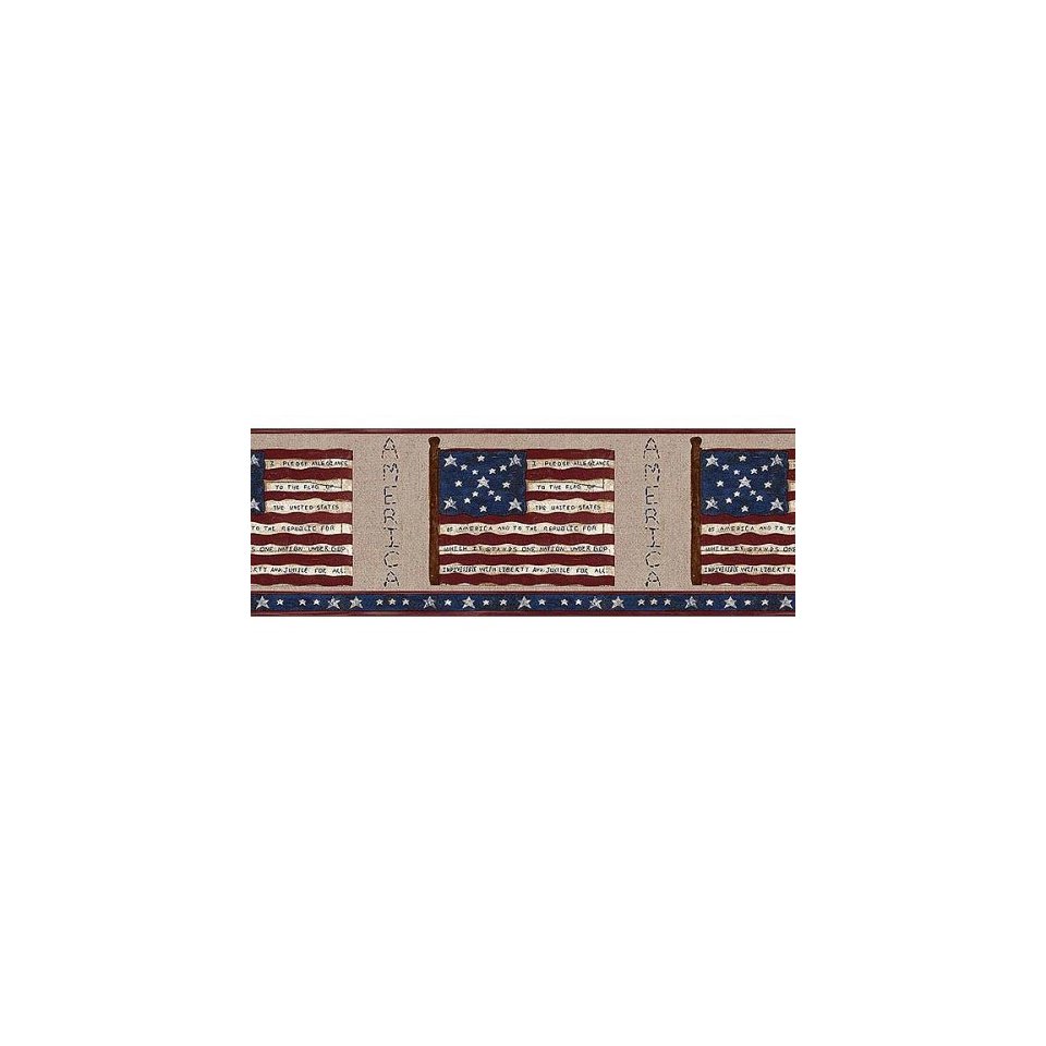 American America Flag Patriotic Wallpaper Wall Border