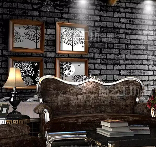 Buy Vintage Brick Wallpaper 3D Lifelike Living Room Corridor Wallpaper