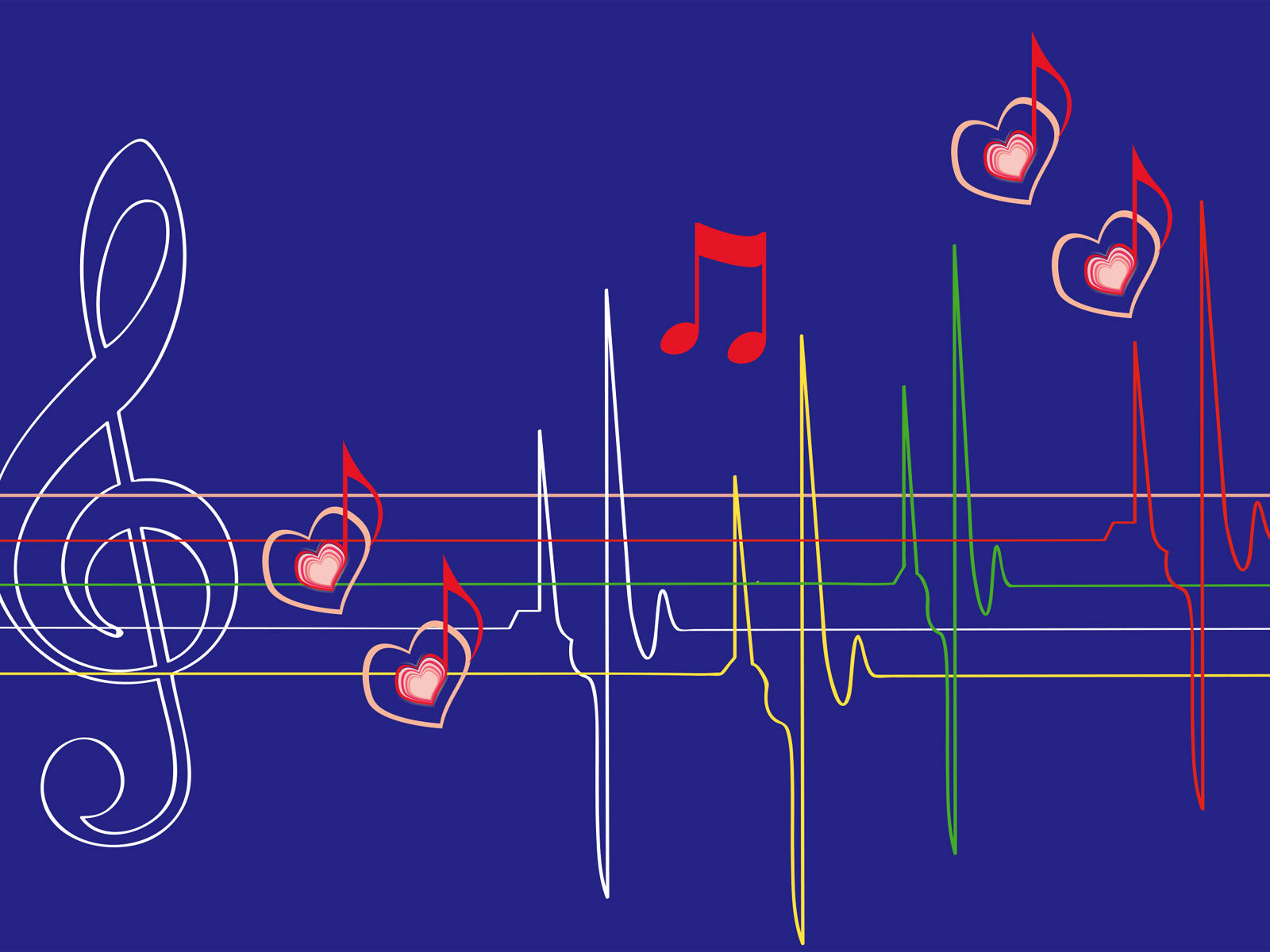 Abstract Musical Notes Background Music Ppt