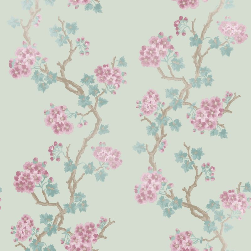 Collection By B Q Seraglia Paste The Wall Wallpaper Teal Pink 10m