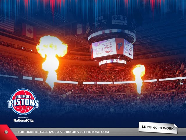 Season Detroit Pistons Players Palace Crowd Wallpaper