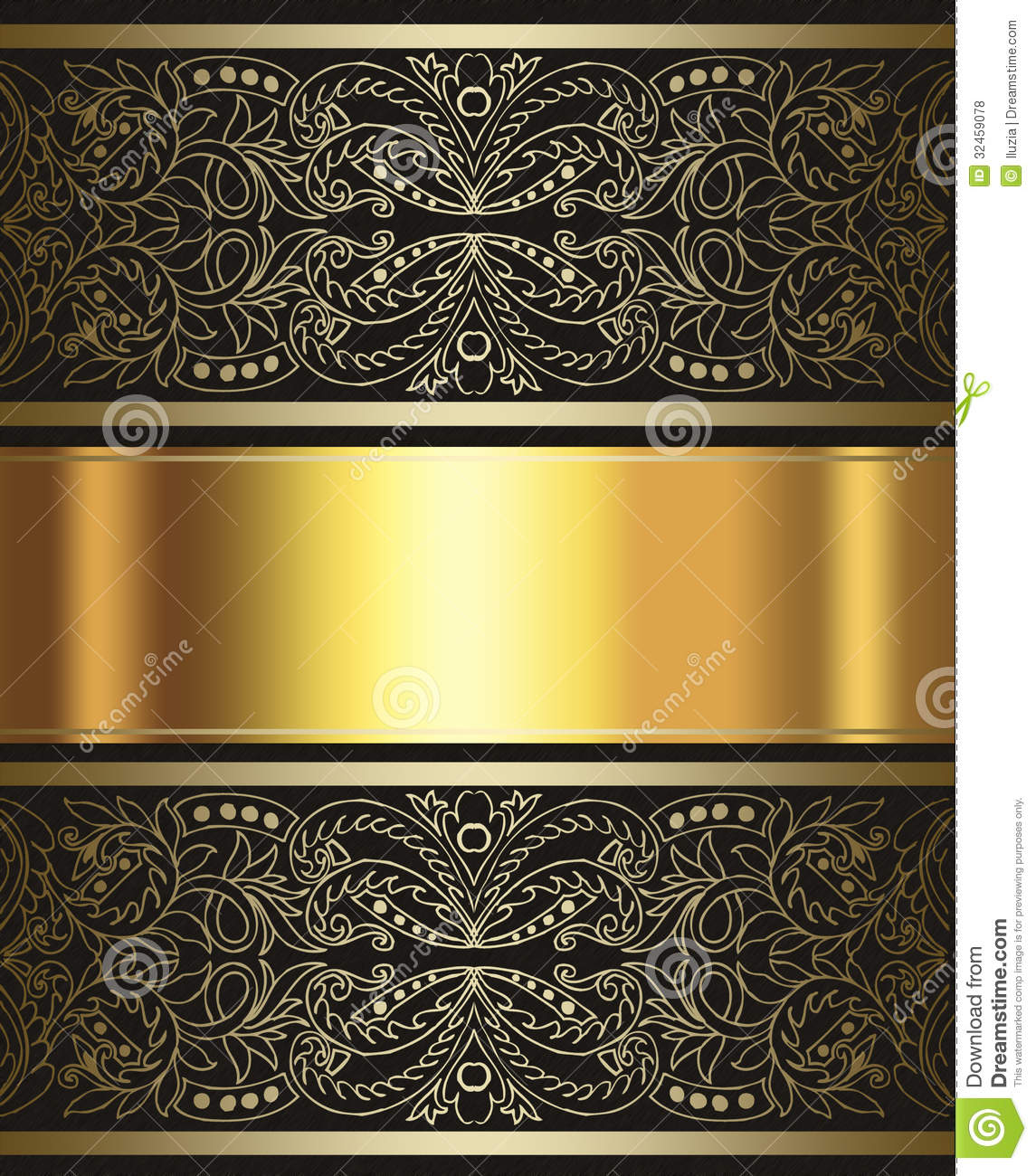 Elegant Gold Background And Brown