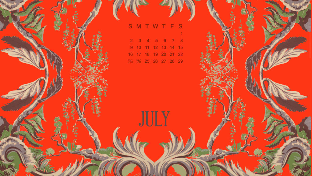 July Calendar Desktop And iPhone Wallpaper Giants