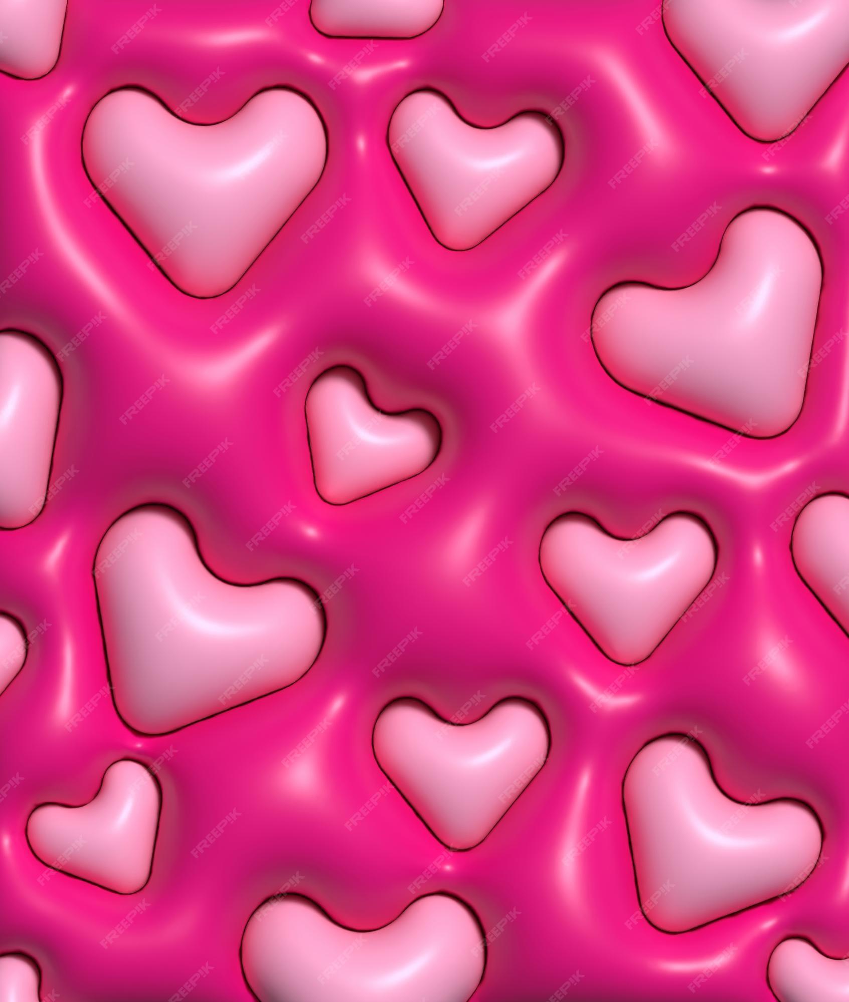 Premium Photo Abstract Pink Background With Red Hearts Wallpaper