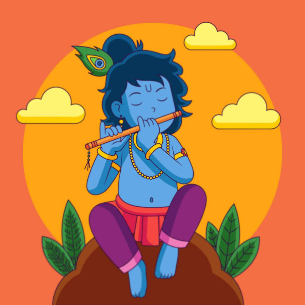 Cartoon Krishna Wallpaper