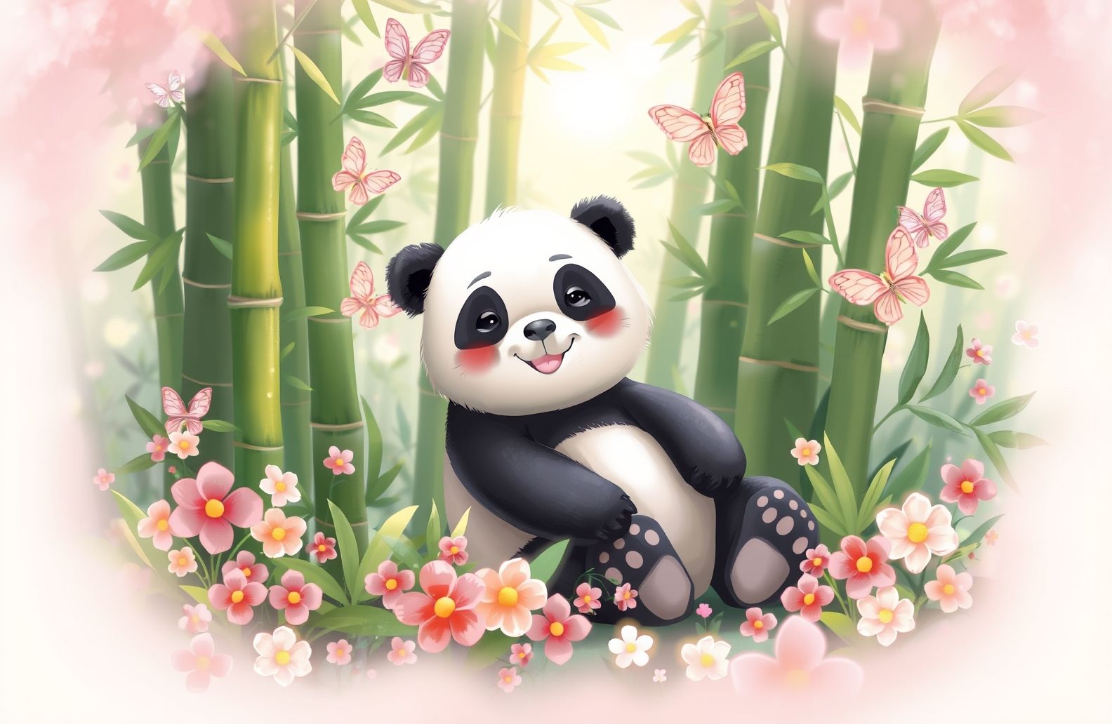 Cute Panda Background