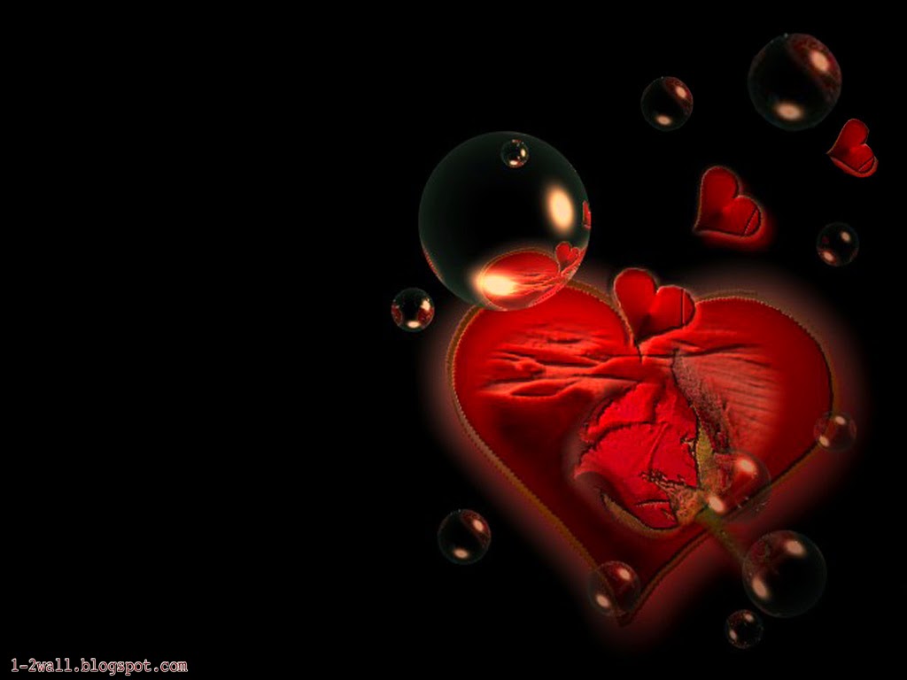 Red hearts wallpapers on We Heart It  Heart wallpaper Red and black  wallpaper Heart wallpaper hd