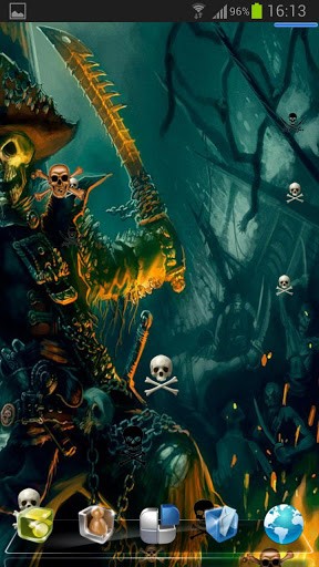 Fill Your Desktop Android With This Live Wallpaper Of Pirate Skull