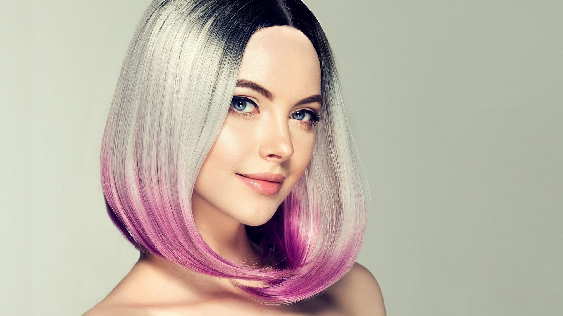 Desktop Wallpaper Color Hair Smile Woman Model HD Image