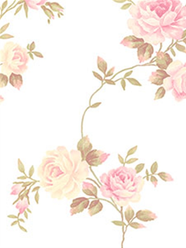 Go for a Shabby Chic look with this rose print wallpaper from the book
