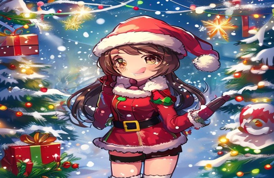 Gacha Christmas Girl Wallpaper