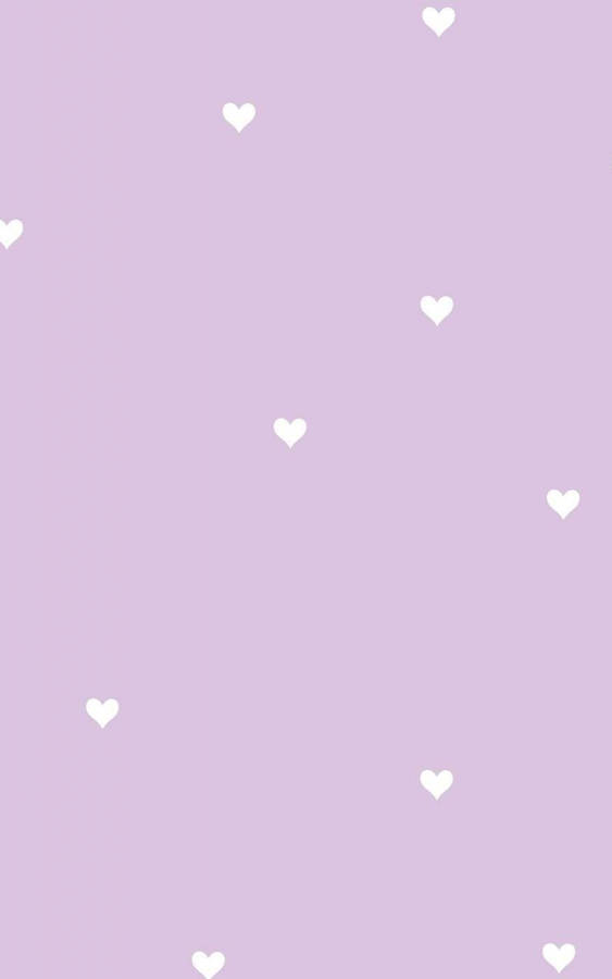 Cute Hearts Pastel Purple Wallpaper