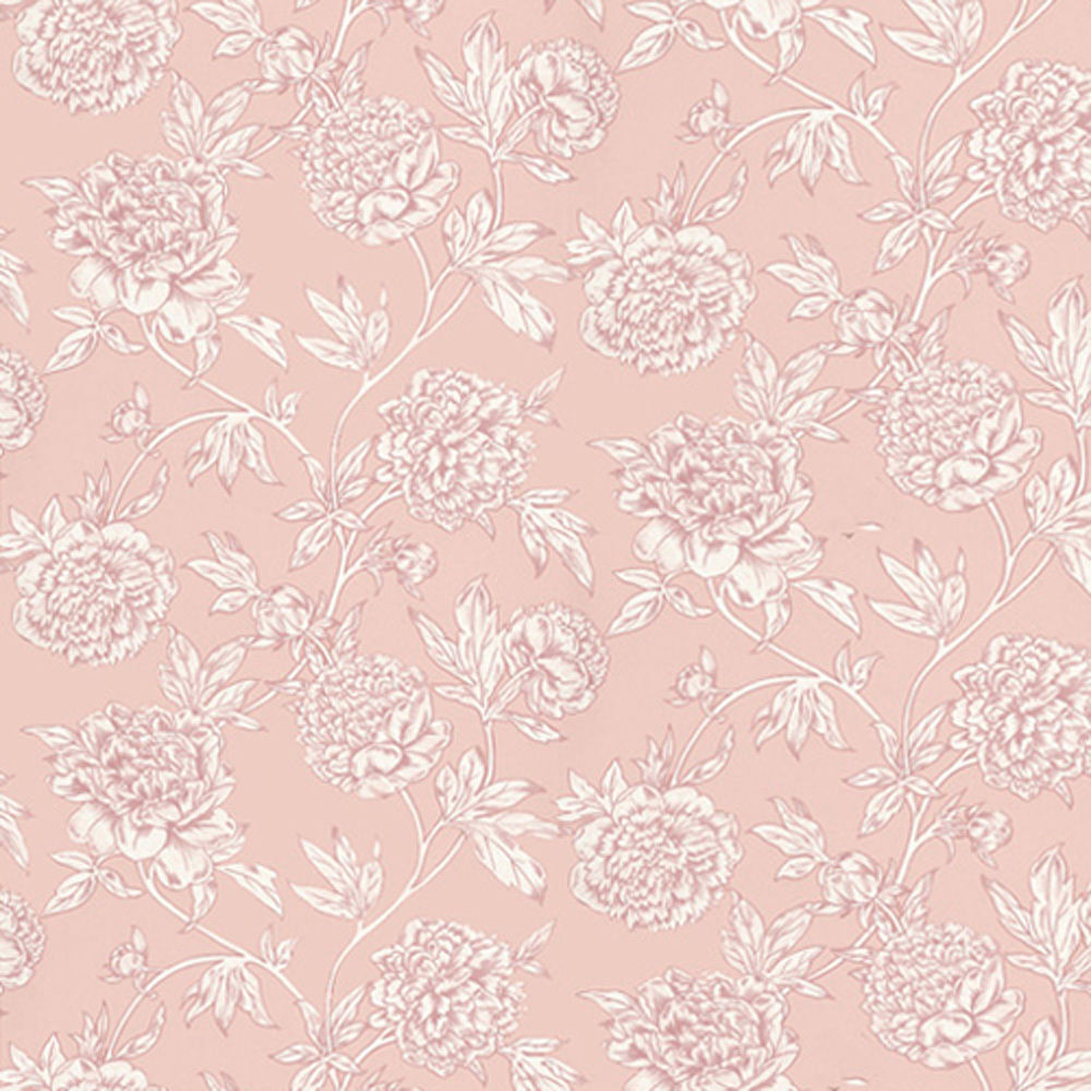 Dolls House Wallpaper 12th 24th Scale Pink Quality Paper