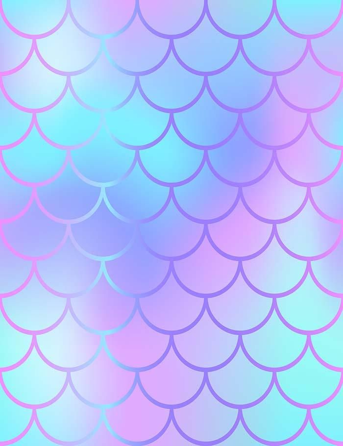 Cool Blue Fish Scale Pattern Texture Photography Backdrop J