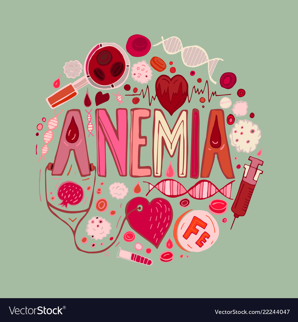 Iron Deficiency Anemia Vector Image