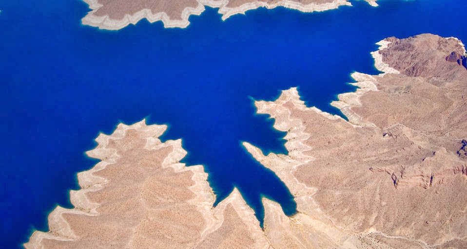 Aerial Of Lake Mead Colorado River Us