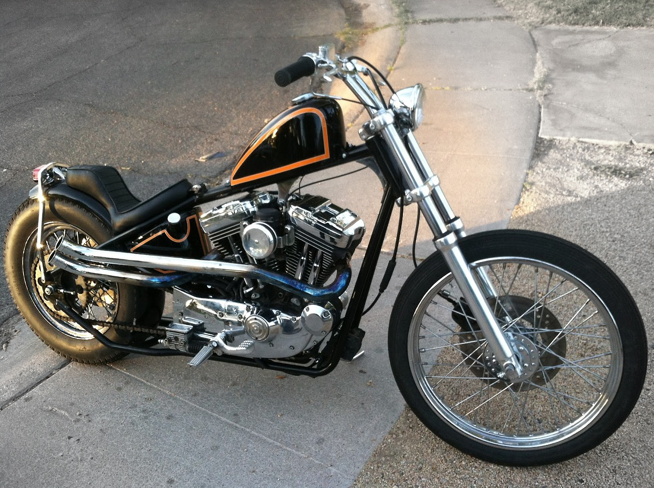 Harley Davidson Old School Chopper Motorcycle Pictures