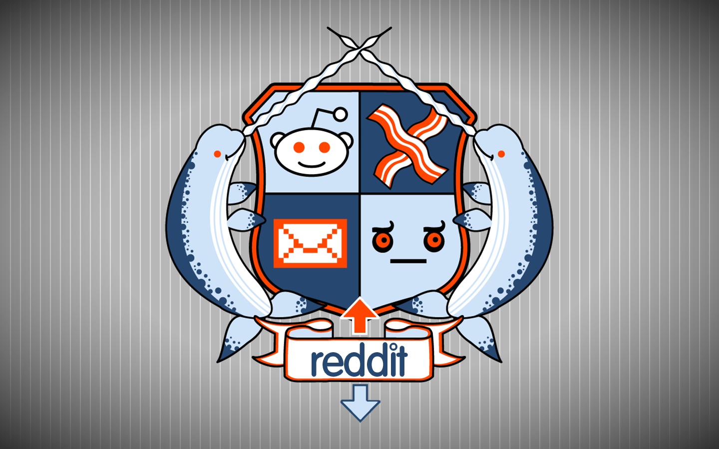 Someone created a reddit Coat of Arms and it featured both narwhals