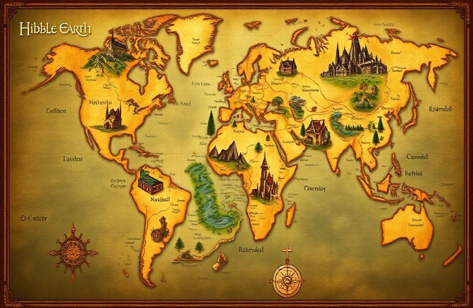 Map Of Middle Earth Wallpaper