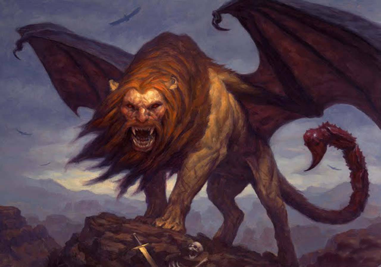 An Illustration Of A Manticore Is Persian Legendary