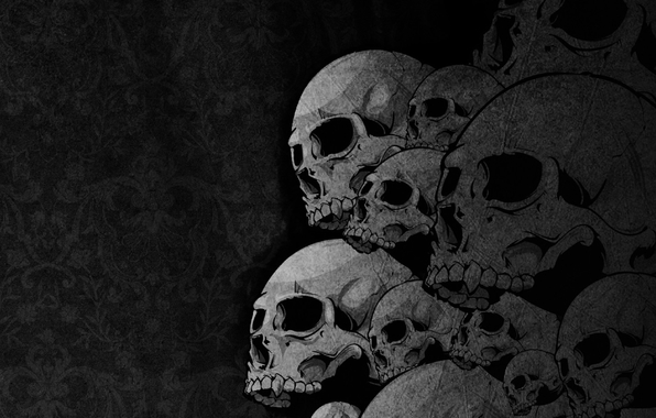 Wallpaper Skulls Bones Drawing Minimalism