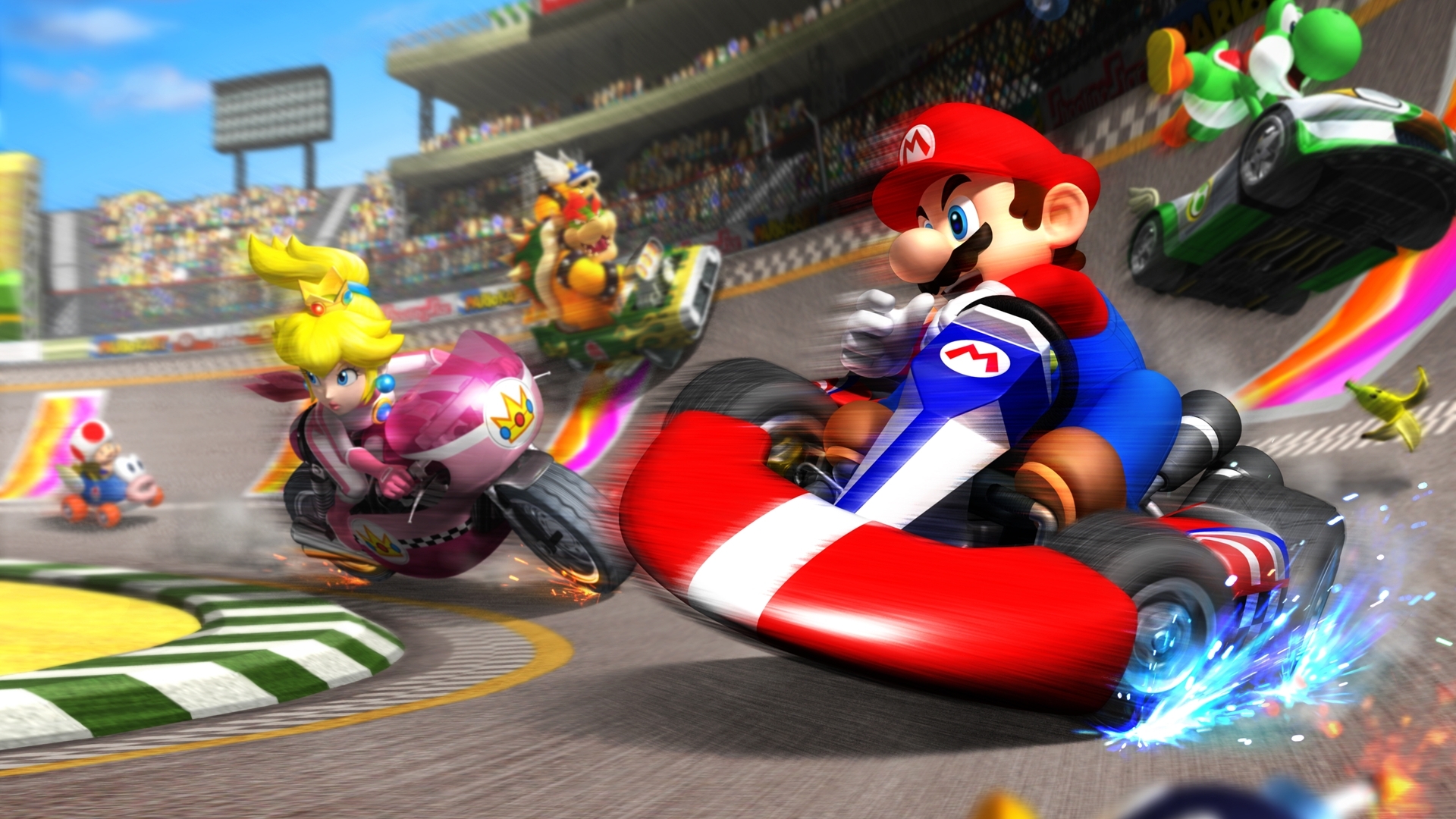 Mario Race Track Wallpaper HD Games 4k Image