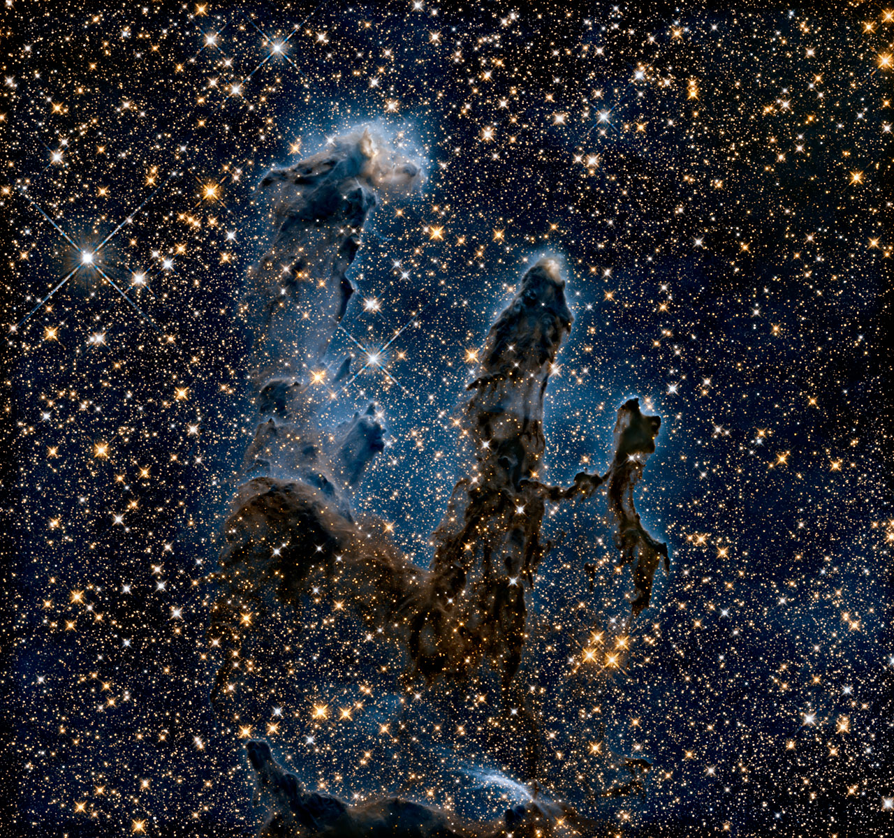 Pillars Of Creation Infrared Light Nasa Esa Hubble And The