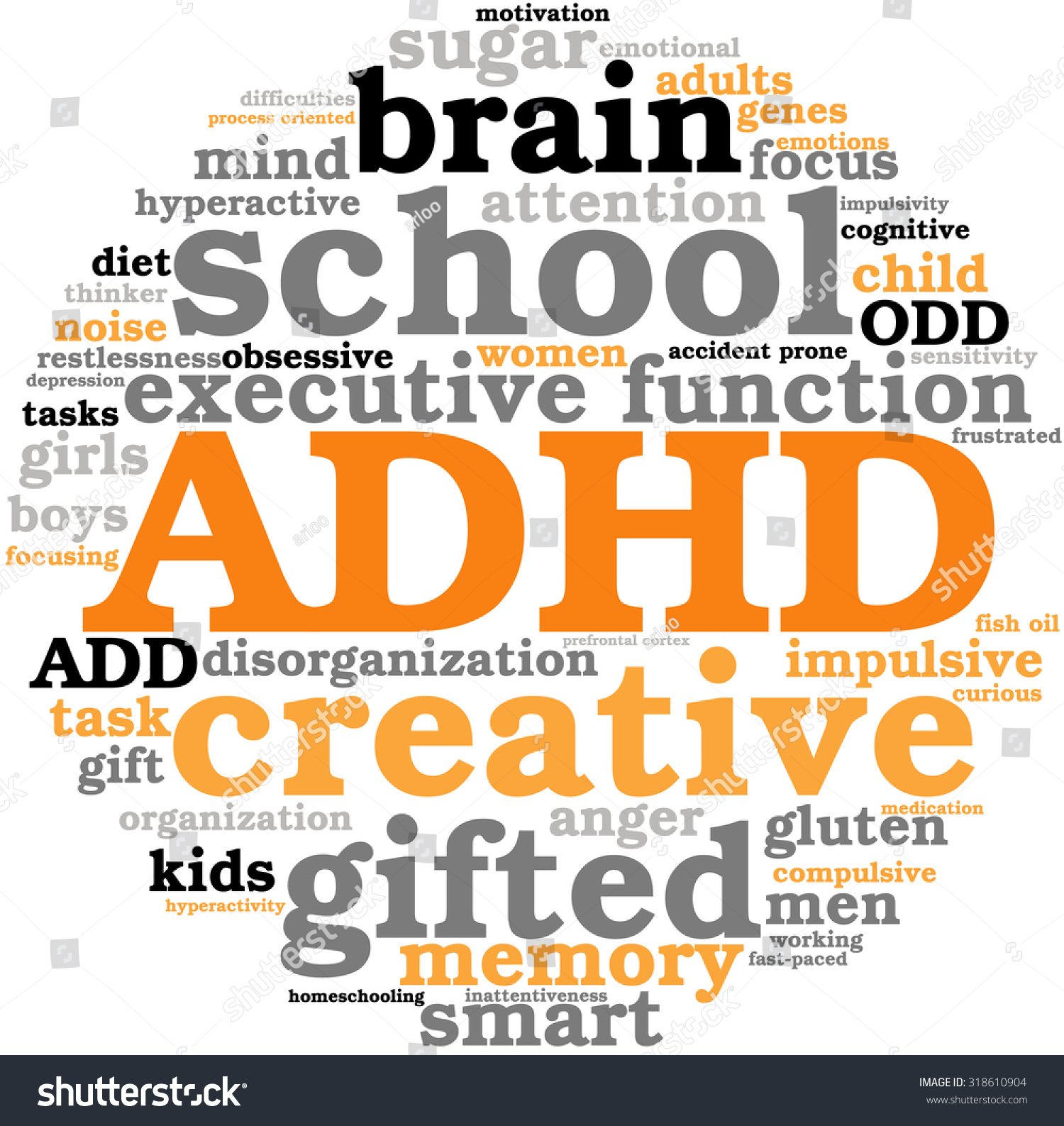 🔥 Free download Adhd Word Cloud On White Background Stock Vector ...