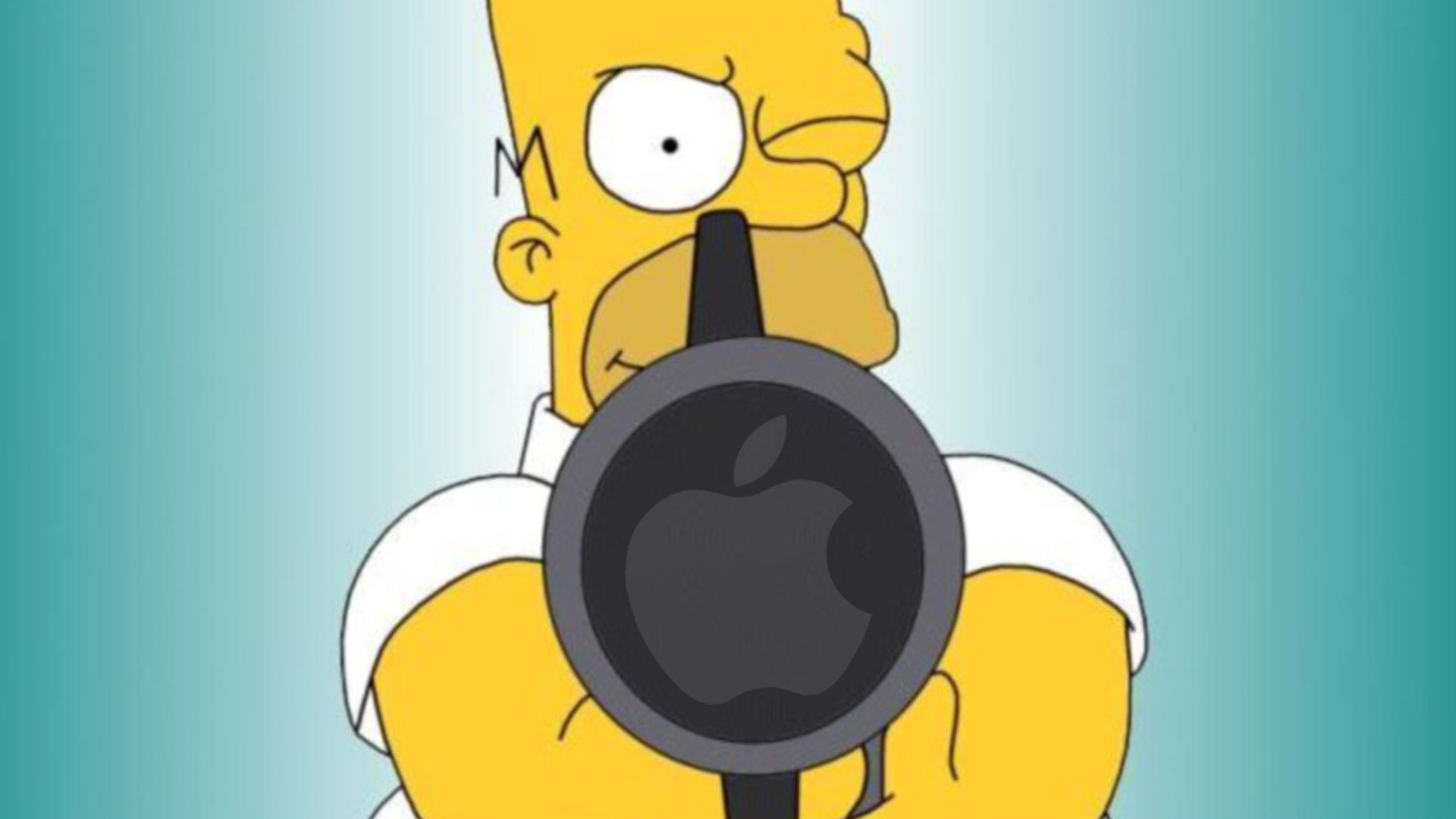 Wallpaper Homer Simpson Cool Apple From Simpsons