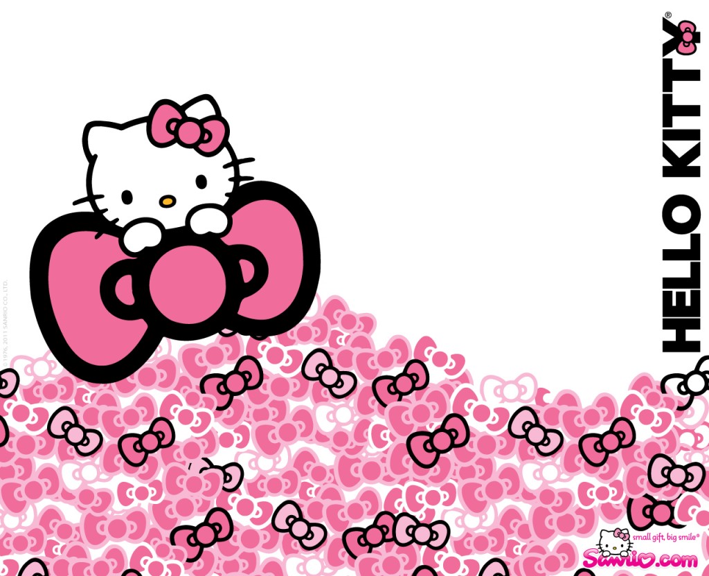Black And Pink Hello Kitty Wallpaper 1024x832
