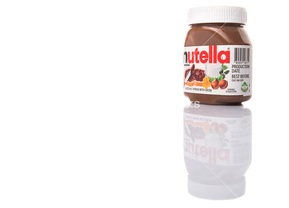 Nutella Over White Background Royalty Stock Image