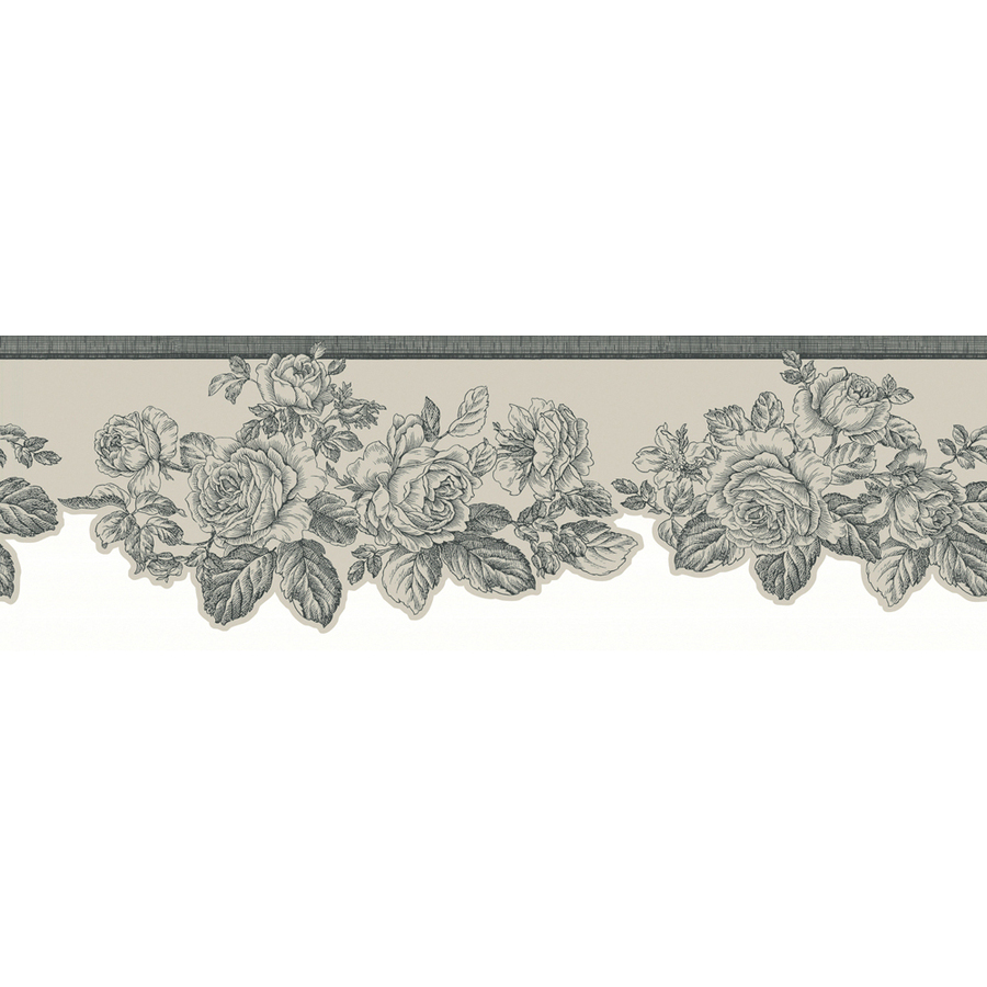  Silver Metallic Rose Prepasted Wallpaper Border at Lowescom 900x900
