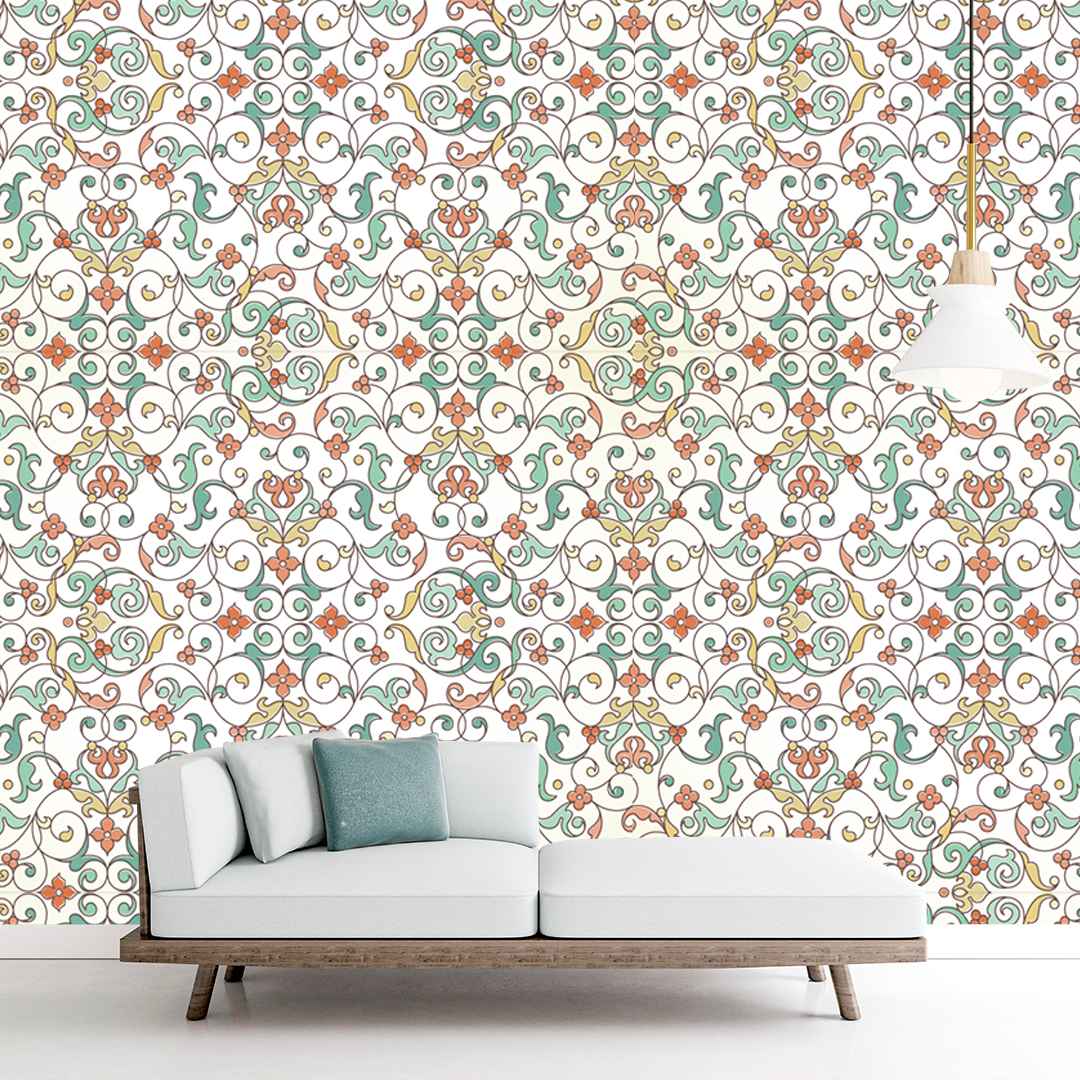Traditional Wallpaper Dds487 Red And Wine Decor