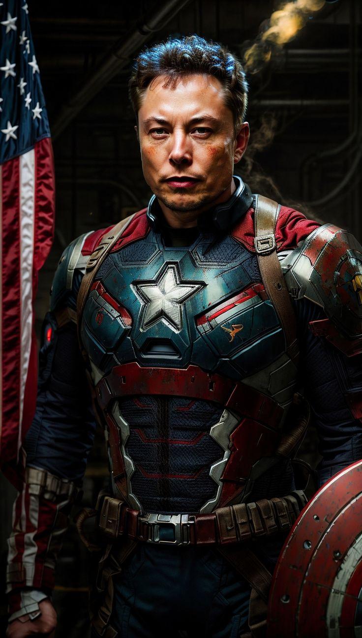 Elon Musk Transformed Into Captain America In Boss BirtHDay