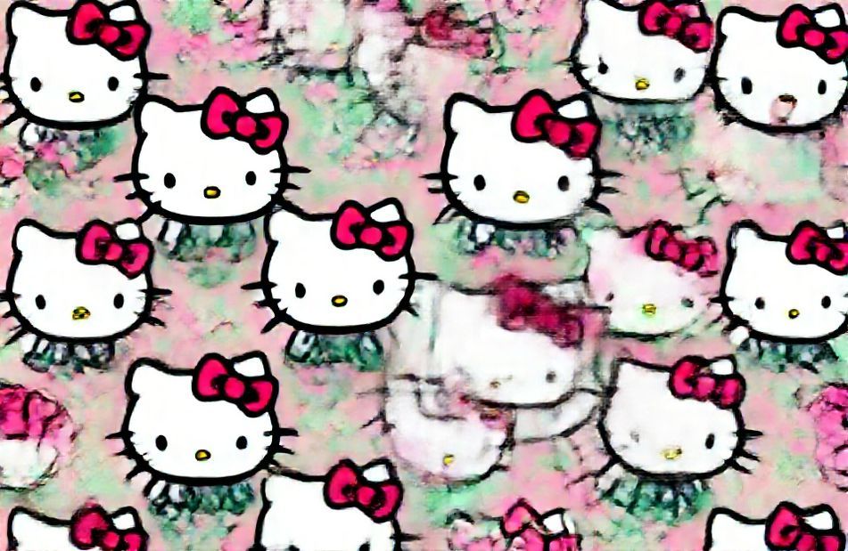 Hello Kitty Black And Pink Wallpaper