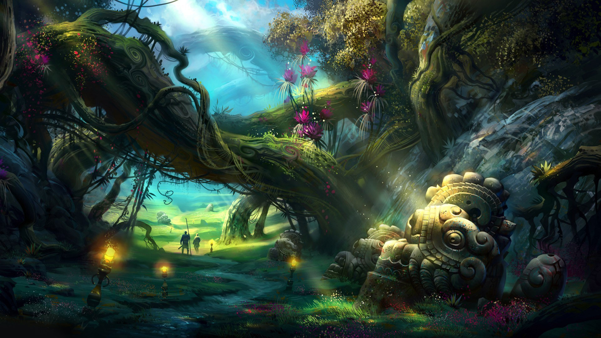 Mystical Forest Wallpaper Fantasy