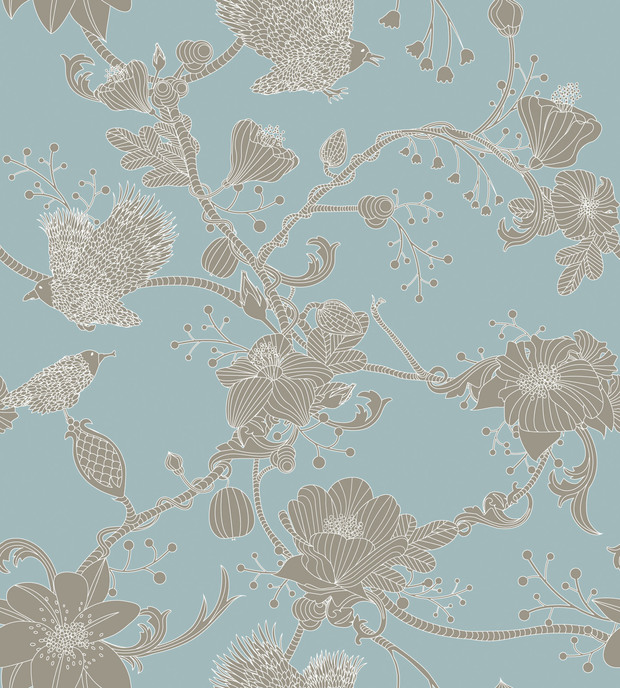 Free download Botanica Turquoise Wall Mural Photo Wallpaper Photowall