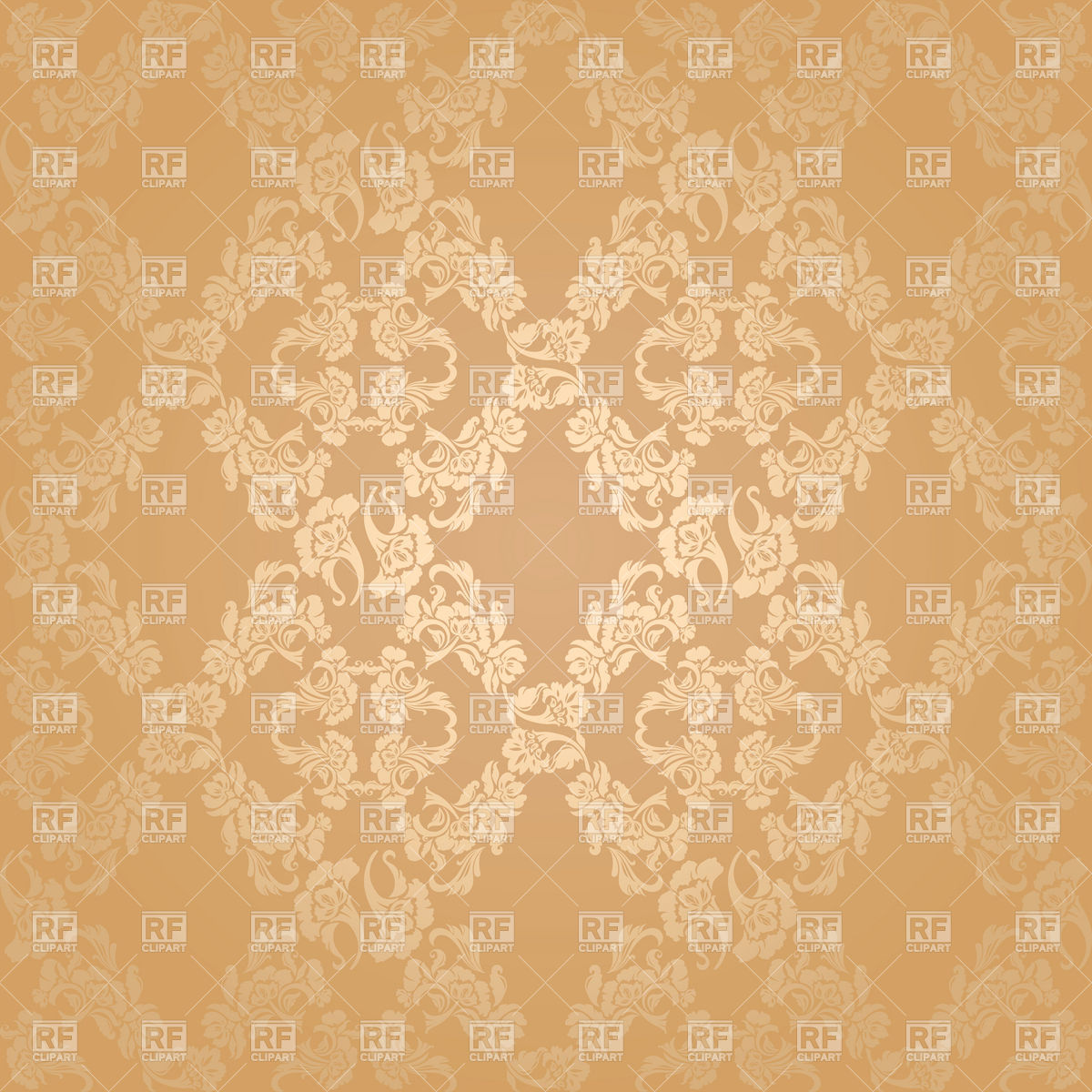 Floral Wallpaper Victorian Textile Pattern Vector Clipart Html