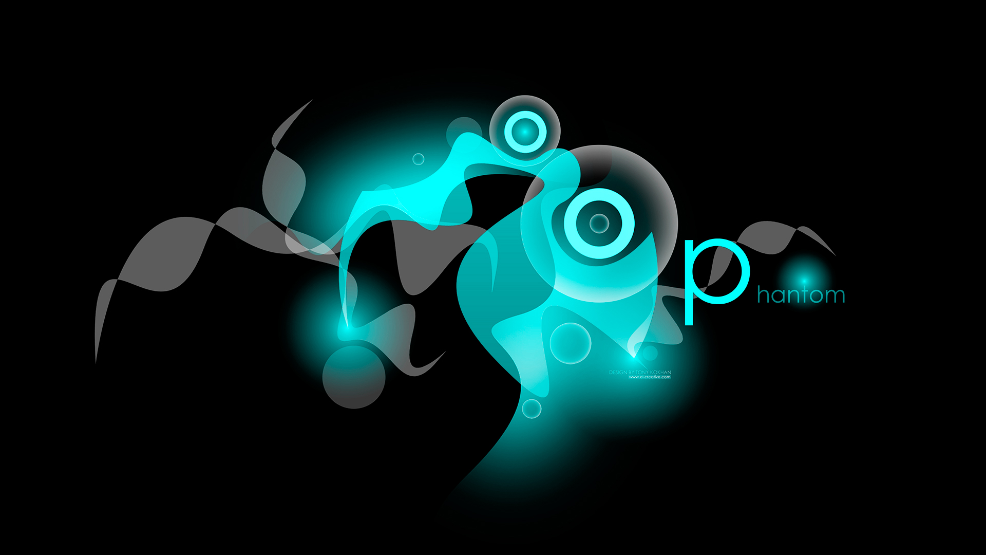 Phantom Abstract Turquoise HD Wallpaper Design By Tony Kokhan