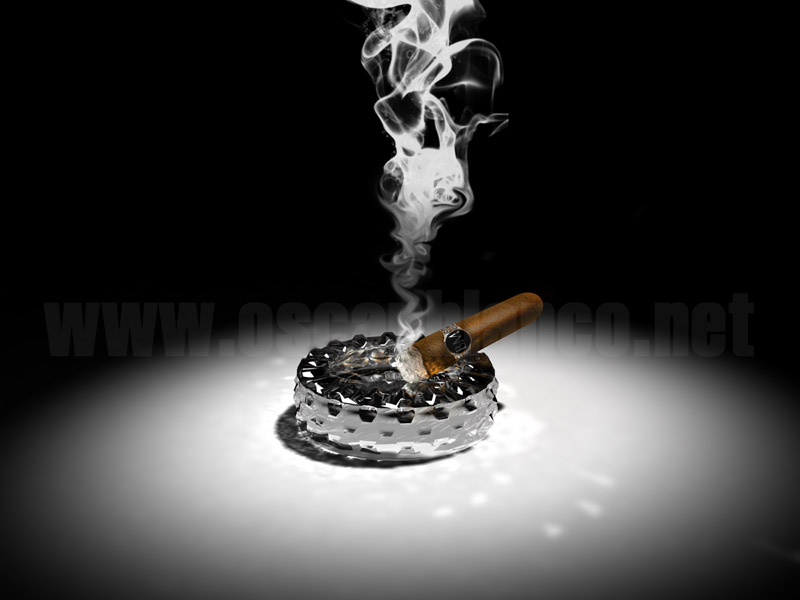 Cigar And Smoke 3d Render By Otas32