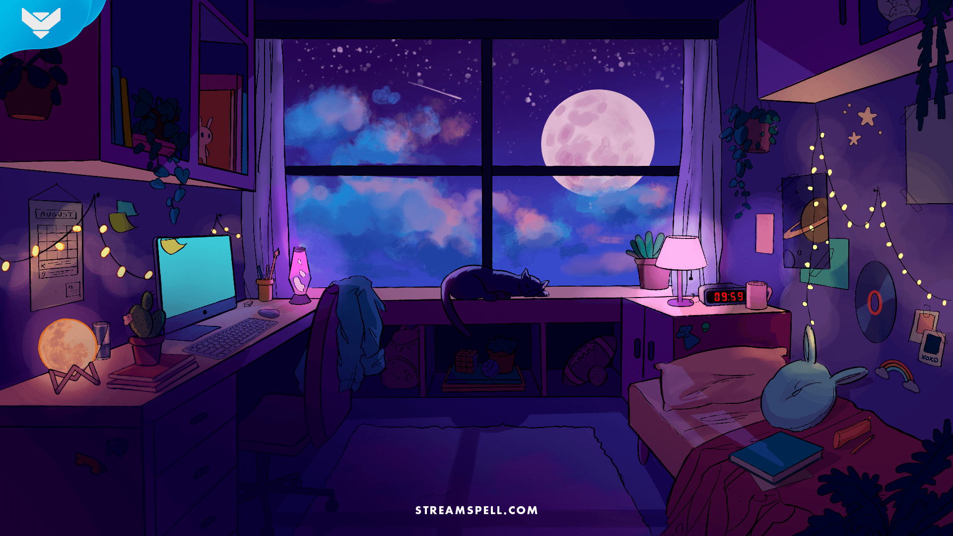 5x Animated Lofi Gaming Room Twitch Screen / Lofi Aesthetic 