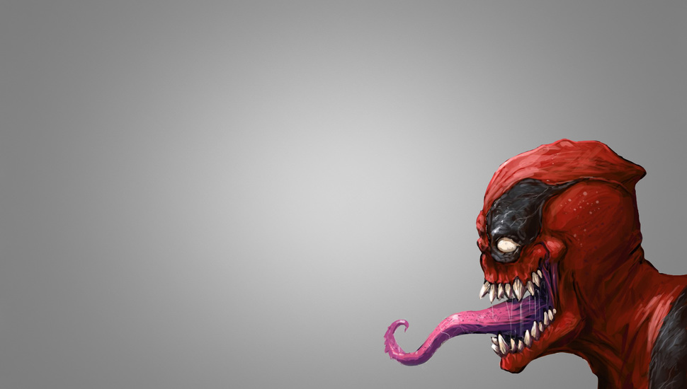 Mask Language Deadpool Red Venom Monster