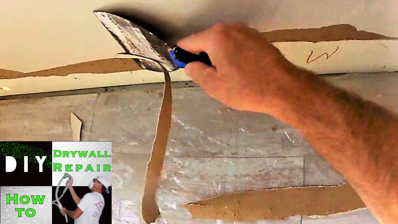 How To Repair Damaged Drywall Paper Torn And Blistered