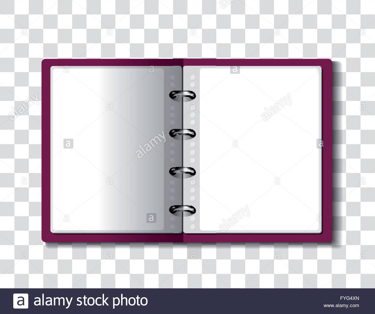 Red Ring Binder Folder On Checkered Background Stock Vector Image