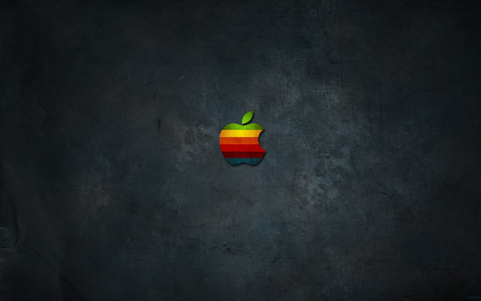 Colored logo and Apple Mac wallpaper Hd Wallpaper